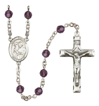 Sterling Silver 6mm Saint Dunstan  Engraved Catholic Rosaries