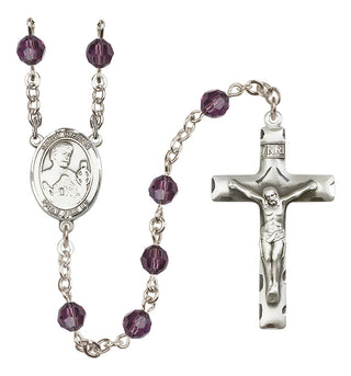 Sterling Silver 6mm Saint Kieran  Engraved Catholic Rosaries
