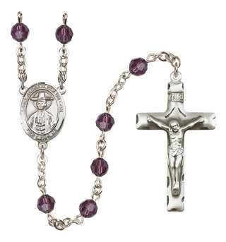 Sterling Silver 6mm Saint Andrew Kim Taegon  Engraved Catholic Rosaries