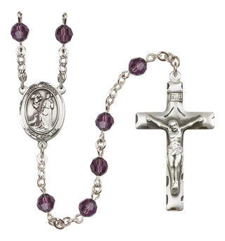 Sterling Silver 6mm Saint Rocco  Engraved Catholic Rosaries