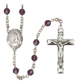 Sterling Silver 6mm Austrian Crystal Saint Pauline Visintainer Rosary in Amethyst
