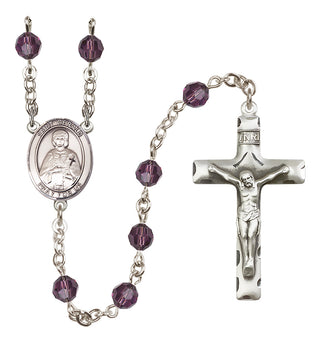 Sterling Silver 6mm Saint Gerald  Engraved Catholic Rosaries