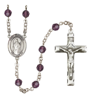 Sterling Silver 6mm Saint Seraphina  Engraved Catholic Rosaries