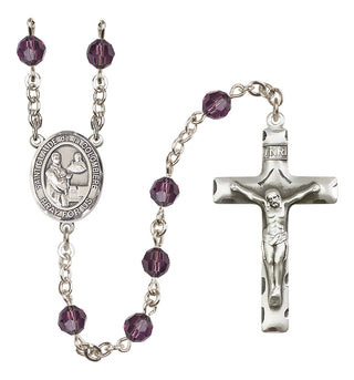 Sterling Silver 6mm Saint Claude de la Colombiere  Engraved Catholic Rosaries
