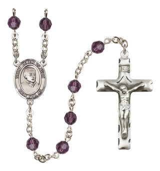 Sterling Silver 6mm Saint Peter Claver  Engraved Catholic Rosaries