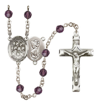 Sterling Silver 6mm Saint Christopher / Choir Rosary
