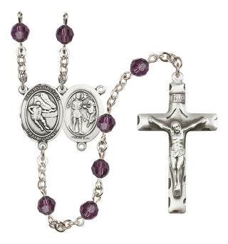Sterling Silver 6mm Saint Sebastian / Hockey Rosary