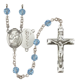 Sterling Silver 6mm Saint Luke the Apostle / Doctor Rosary