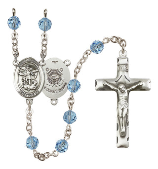 Sterling Silver 6mm Saint Michael / Coast Guard Rosary