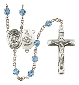 Sterling Silver 6mm Saint Michael / Marines Rosary