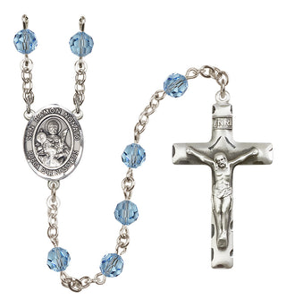 Sterling Silver 6mm San Ramon Nonato  Engraved Catholic Rosaries