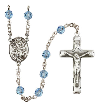 Sterling Silver 6mm Saint Germaine Cousin  Engraved Catholic Rosaries