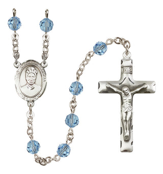 Sterling Silver 6mm Saint Josephine Bakhita  Engraved Catholic Rosaries