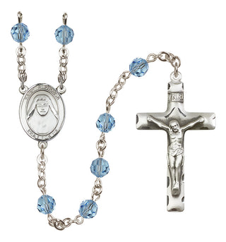 Sterling Silver 6mm Saint Alphonsa of India  Engraved Catholic Rosaries
