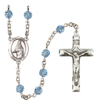 Sterling Silver 6mm Saint Emma Uffing  Engraved Catholic Rosaries