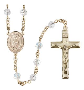 14 Karat Gold-Filled 6mm Austrian Crystal San Peregrino Rosary in Crystal