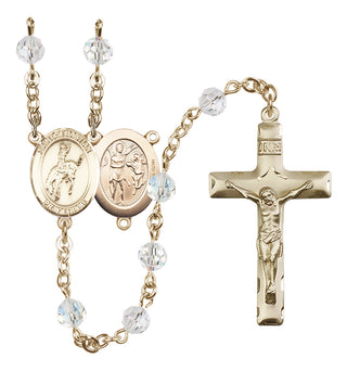 14kt Gold Filled 6mm Saint Sebastian / Rodeo Rosary