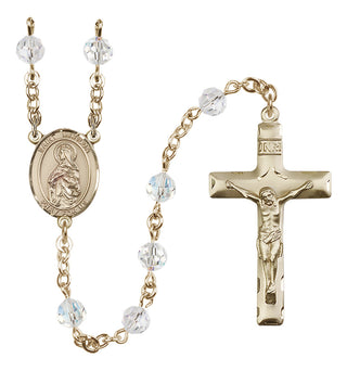 14kt Gold Filled 6mm Saint Matilda  Engraved Catholic Rosaries