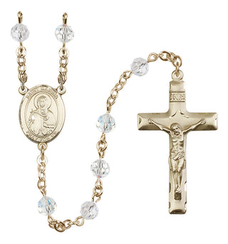 14 Karat Gold-Filled 6mm Austrian Crystal Saint Marina Rosary in Crystal