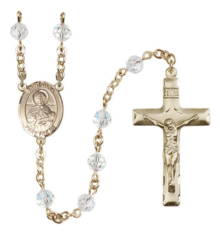 14 Karat Gold-Filled 6mm Austrian Crystal Saint Daria Rosary in Crystal
