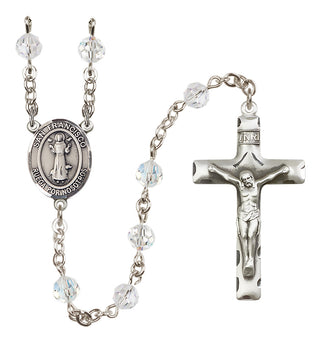 Sterling Silver 6mm San Francis  Engraved Catholic Rosaries