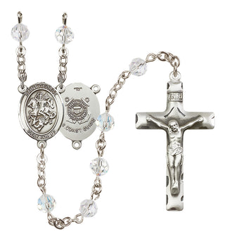 Sterling Silver 6mm Saint George / Coast Guard Rosary