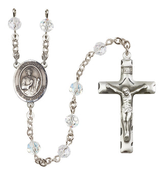 Sterling Silver 6mm San Judas  Engraved Catholic Rosaries