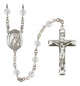Sterling Silver 6mm Saint Lucia of Syracuse  Engraved Catholic Rosaries