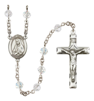 Sterling Silver 6mm Saint Martha  Engraved Catholic Rosaries