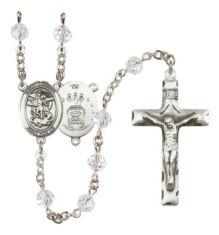 Sterling Silver 6mm Saint Michael / Air Force Rosary