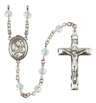 Sterling Silver 6mm Saint Rose of Lima  Engraved Catholic Rosaries