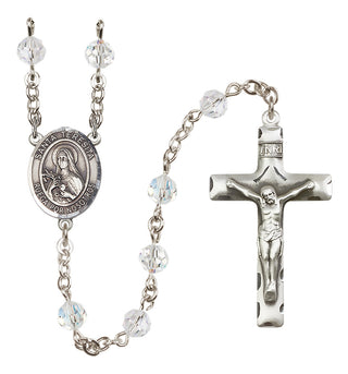 Sterling Silver 6mm Santa Teresita  Engraved Catholic Rosaries
