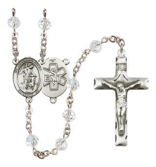 Sterling Silver 6mm Guardian Angel / EMT Rosary