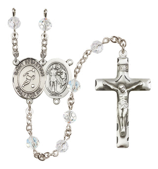 Sterling Silver 6mm Saint Sebastian/Soccer Rosary