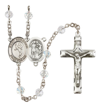Sterling Silver 6mm Saint Sebastian/Martial Arts Rosary