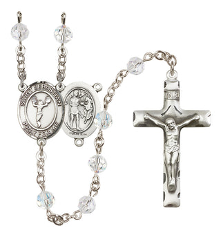 Sterling Silver 6mm Saint Sebastian/Cheerleading Rosary