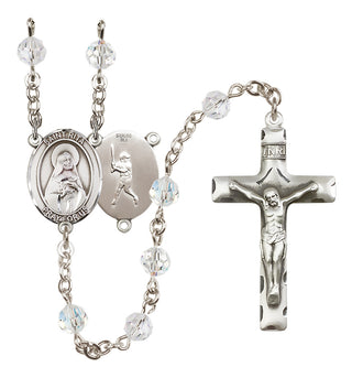 Sterling Silver 6mm Saint Rita / Baseball Rosary
