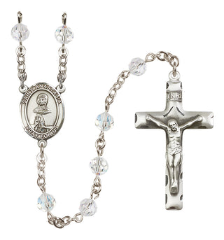Sterling Silver 6mm Austrian Crystal Saint Anastasia Rosary in Crystal