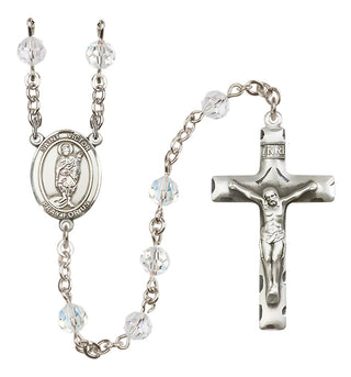 Sterling Silver 6mm Austrian Crystal Saint Victor of Marseilles Rosary in Crystal