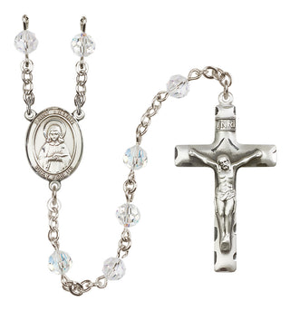 Sterling Silver 6mm Saint Lillian  Engraved Catholic Rosaries