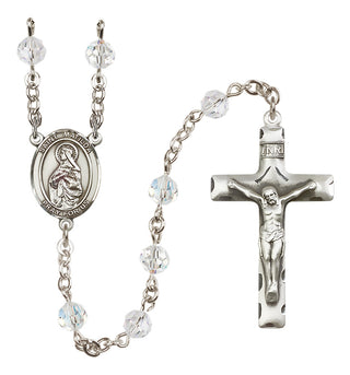 Sterling Silver 6mm Austrian Crystal Saint Matilda Rosary in Crystal