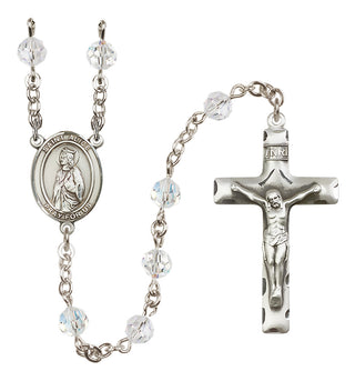 Sterling Silver 6mm Saint Alice  Engraved Catholic Rosaries