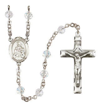 Sterling Silver 6mm Saint Angela Merici  Engraved Catholic Rosaries