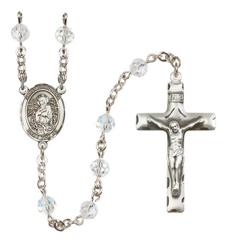 Sterling Silver 6mm Saint Christina the Astonishing  Engraved Catholic Rosaries