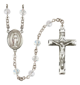 Sterling Silver 6mm Virgin of the Globe  Engraved Catholic Rosaries