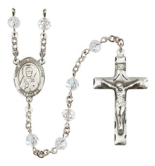 Sterling Silver 6mm Saint John Chrysostom  Engraved Catholic Rosaries
