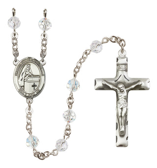 Sterling Silver 6mm Blessed Emilee Doultremont  Engraved Catholic Rosaries