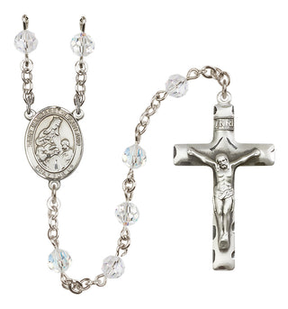 Sterling Silver 6mm Austrian Crystal Saint Margaret of Scotland Rosary in Crystal