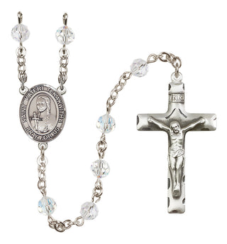Sterling Silver 6mm Austrian Crystal Saint Kateri Tekakwitha Rosary in Crystal