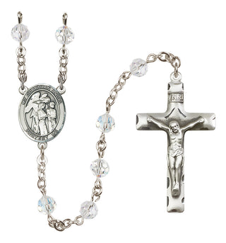 Sterling Silver 6mm Guardian Angel w/Children  Engraved Catholic Rosaries